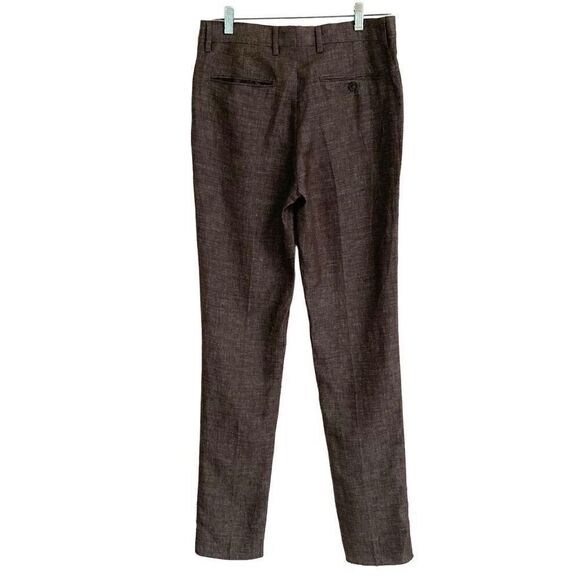 Taylor Stitch The Sheffield Trouser Mens 29 In Coco Brown Linen Unfinished NEW - Picture 12 of 16